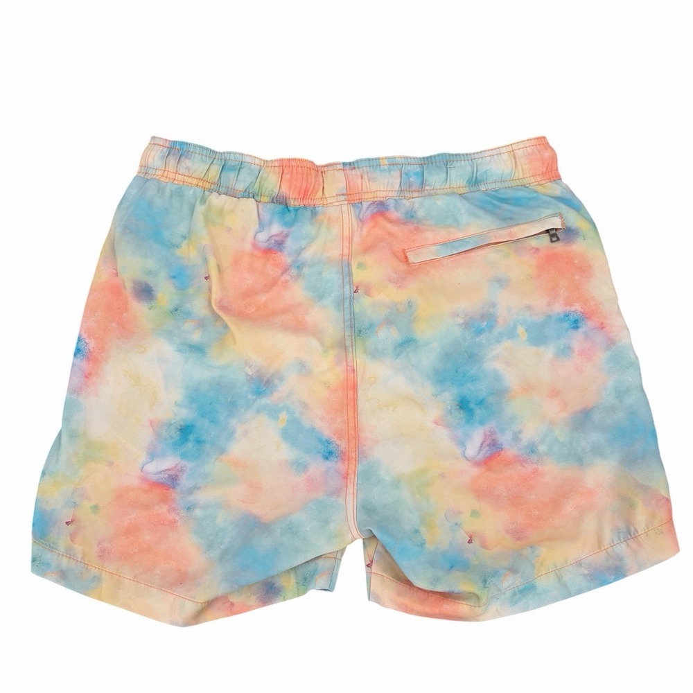 Onia The Charles Swim Trunks Men's M Pastel Tie Dye Liner Zip Pocket 5" Inseam‎ - Picture 2 of 11